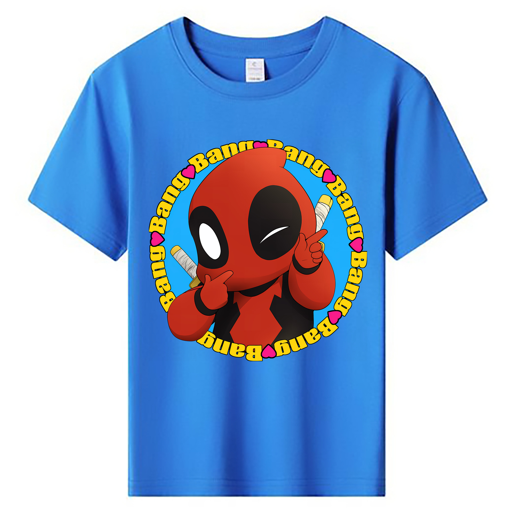 （画像用） Deadpool デッドプール 綿100％キッズTシャツ（フロントプリント）